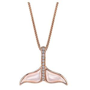 Vanna K Diamond Mother of Pearl Mermaid Necklace